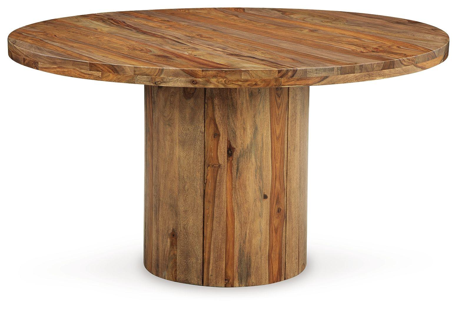 Signature Design by Ashley® - Dressonni - Brown - Round Dining Room Table - 5th Avenue Furniture