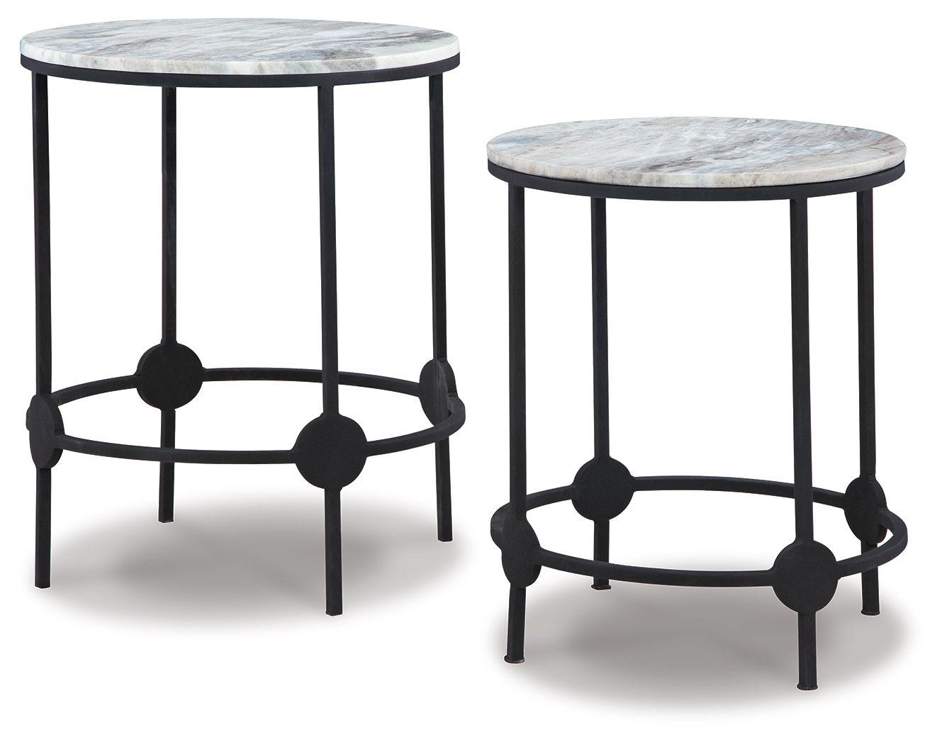 Ashley Furniture - Beashaw - Gray / Black - Accent Table Set (Set of 2) - 5th Avenue Furniture