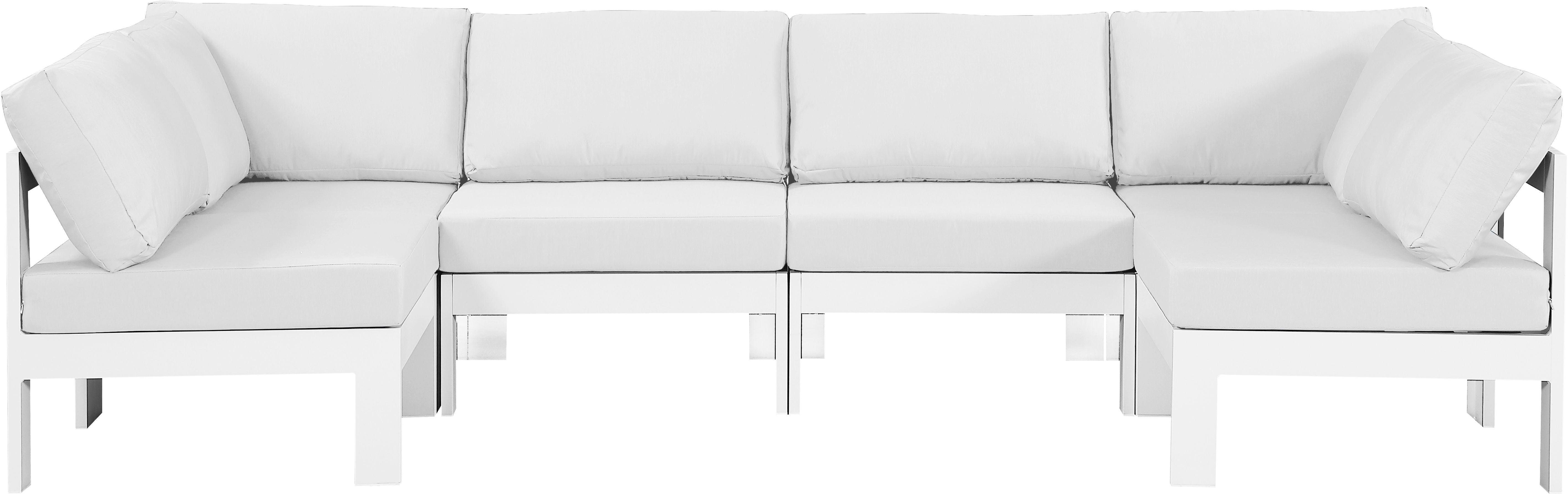 Meridian Furniture - Nizuc - Outdoor Patio Modular Sectional - White - 5th Avenue Furniture