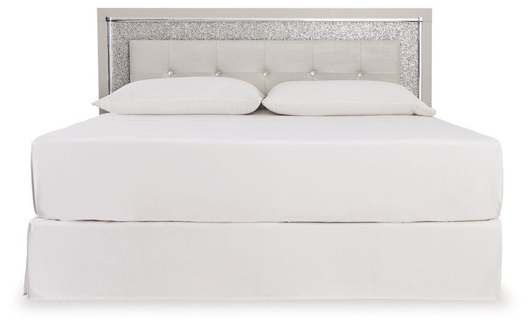 Zyniden - Silver - King Upholstered Panel Headboard - 5th Avenue Furniture