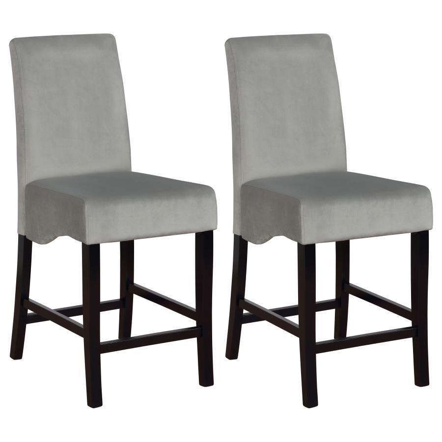CoasterEssence - Stanton - Upholstered Counter Height Chairs (Set of 2) - Gray And Black - 5th Avenue Furniture