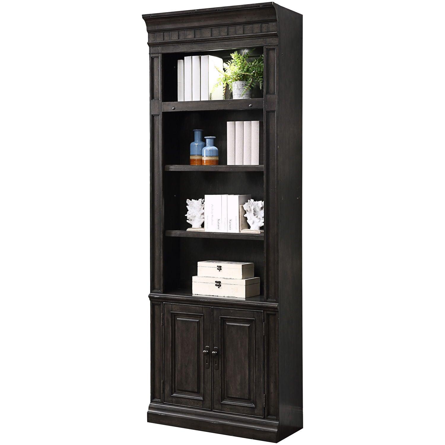 Parker House - Washington Heights - Open Top Bookcase (32") - Washed Charcoal - 5th Avenue Furniture