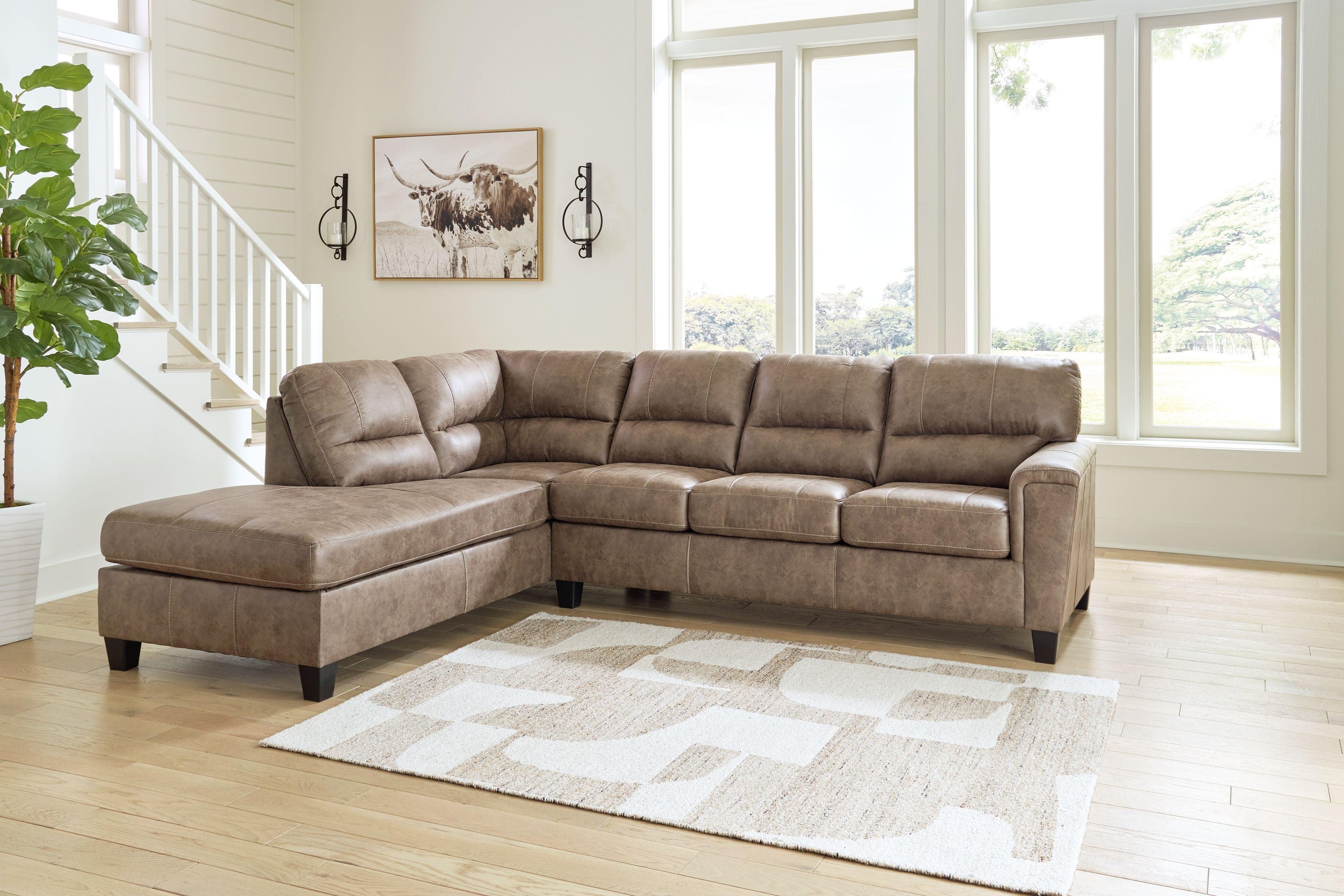Signature Design by Ashley® - Navi - Sectional Sofa Sleeper - 5th Avenue Furniture