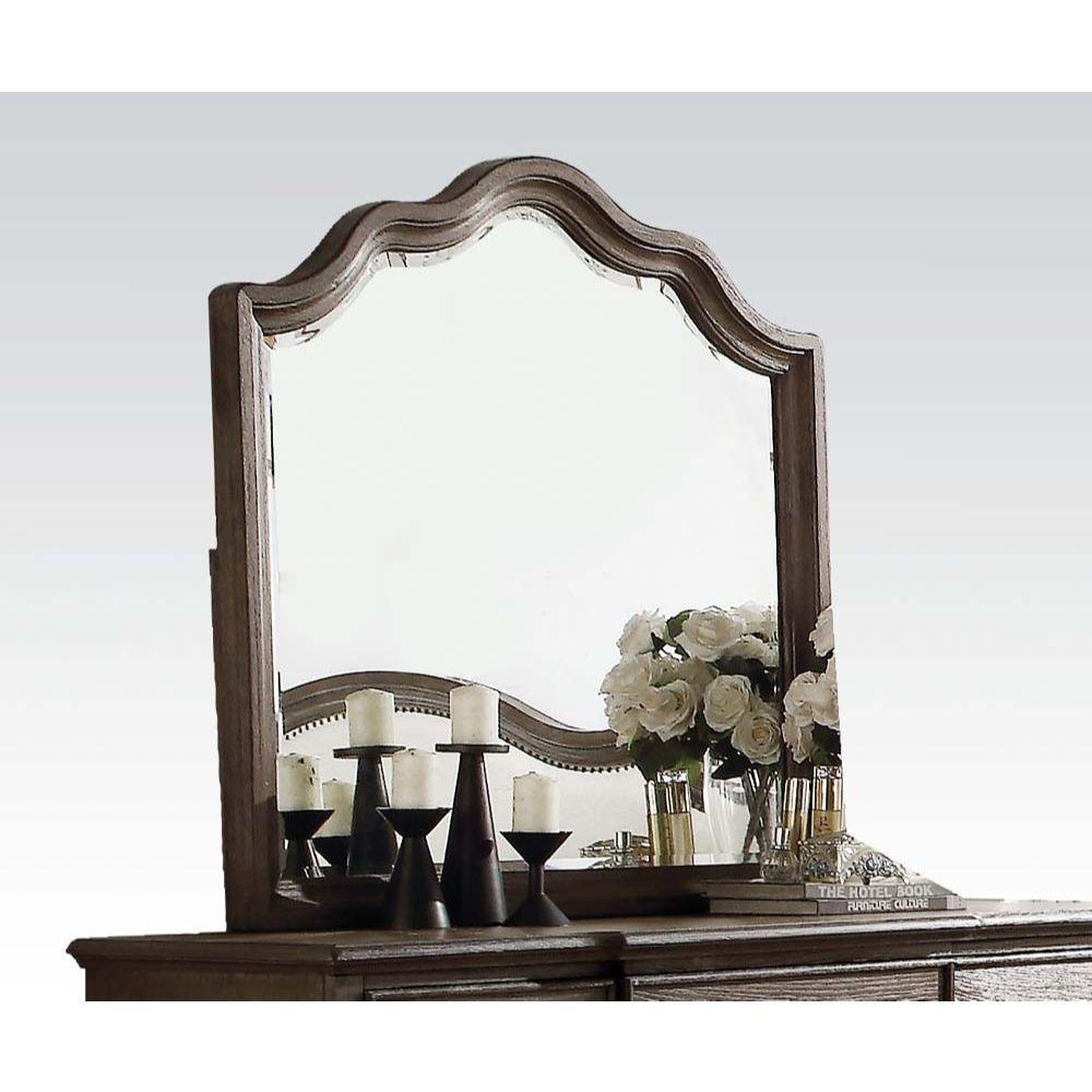 ACME - Baudouin - Mirror - Weathered Oak - 5th Avenue Furniture