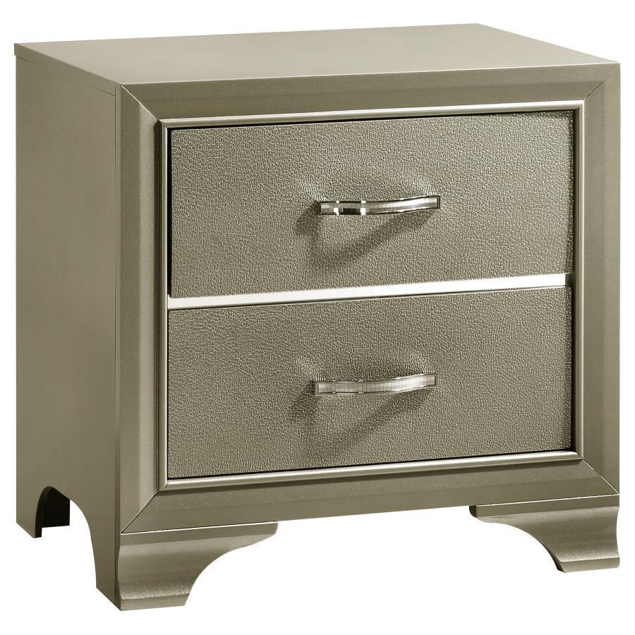 CoasterEveryday - Beaumont - 2-Drawer Rectangular Nightstand - Champagne - 5th Avenue Furniture