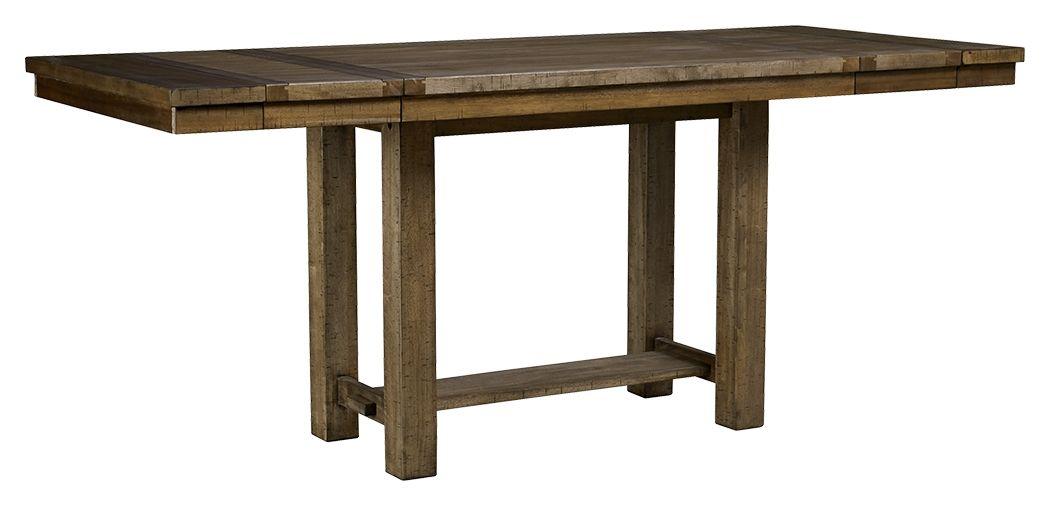 Ashley Furniture - Moriville - Grayish Brown - Rectangular Dining Room Counter Extension Table - 5th Avenue Furniture