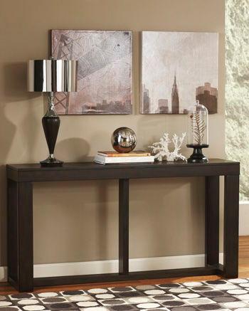 Ashley Furniture - Watson - Dark Brown - Sofa Table - 5th Avenue Furniture