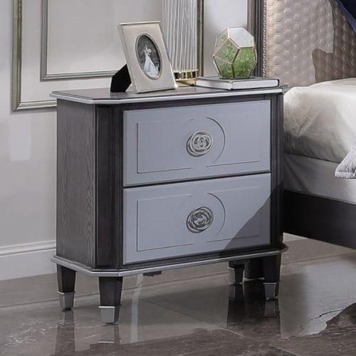 ACME - House - Beatrice Nightstand - Charcoal & Light Gray Finish - 5th Avenue Furniture