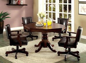 Furniture of America - Rowan - Height - Adjustable Arm Chair - Cherry - 5th Avenue Furniture