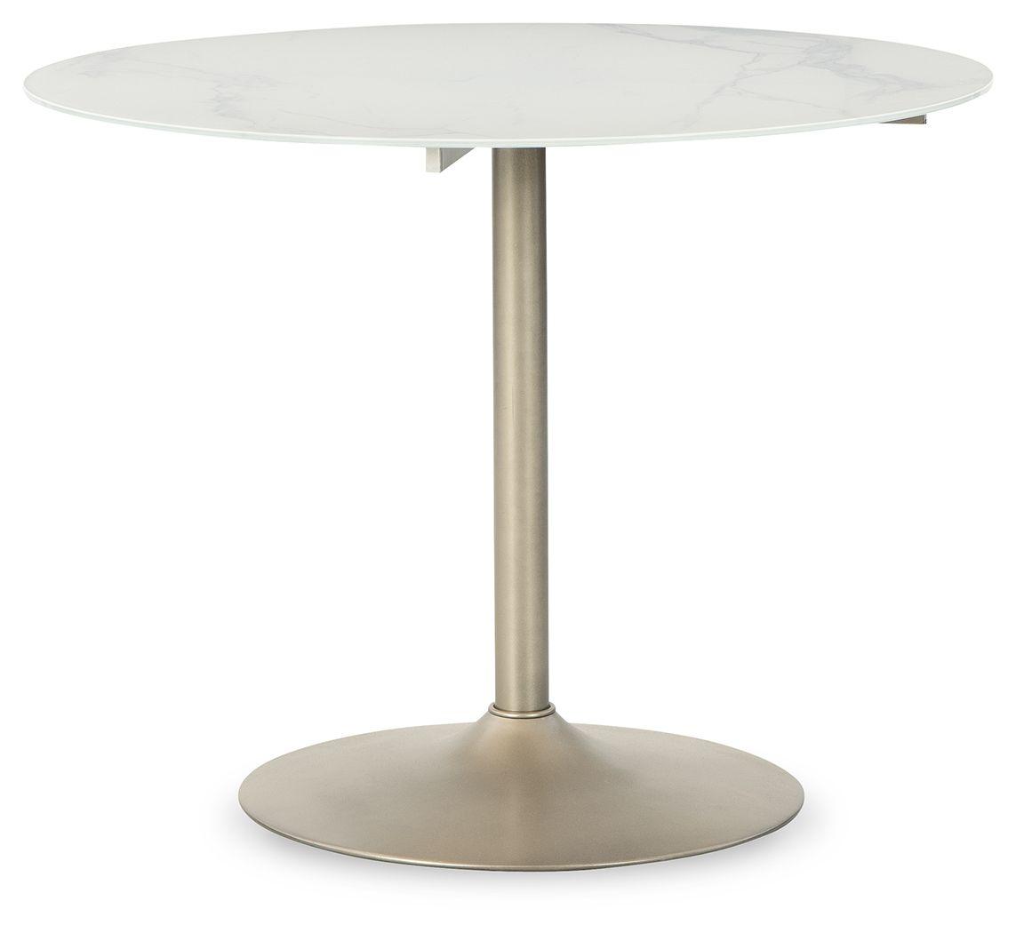 Signature Design by Ashley® - Barchoni - White - Round Dining Room Table - 5th Avenue Furniture