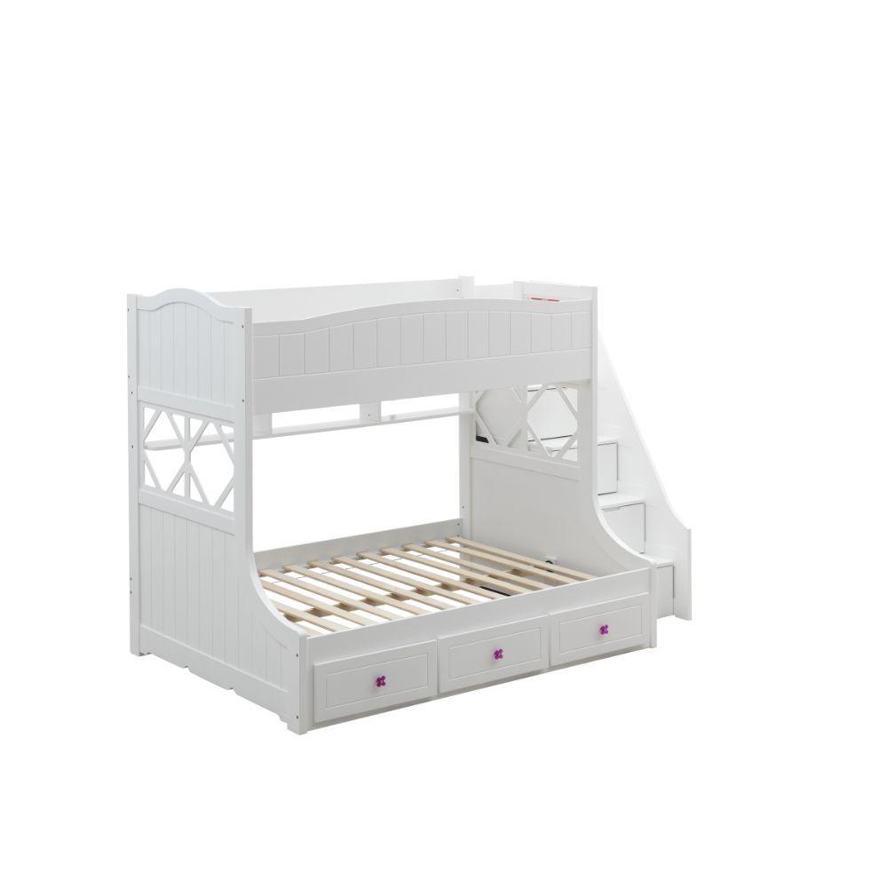 ACME - Meyer - Twin Over Full Bunk Bed - White - 5th Avenue Furniture