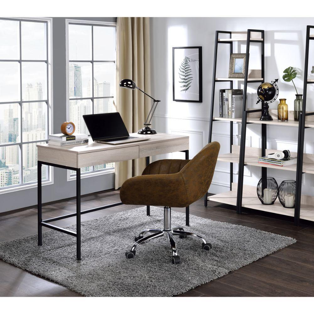 ACME - Wendral - Desk - Natural & Black - 5th Avenue Furniture