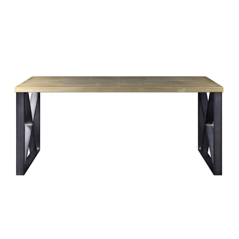 ACME - Jennavieve - Desk - Gold Aluminum - 5th Avenue Furniture