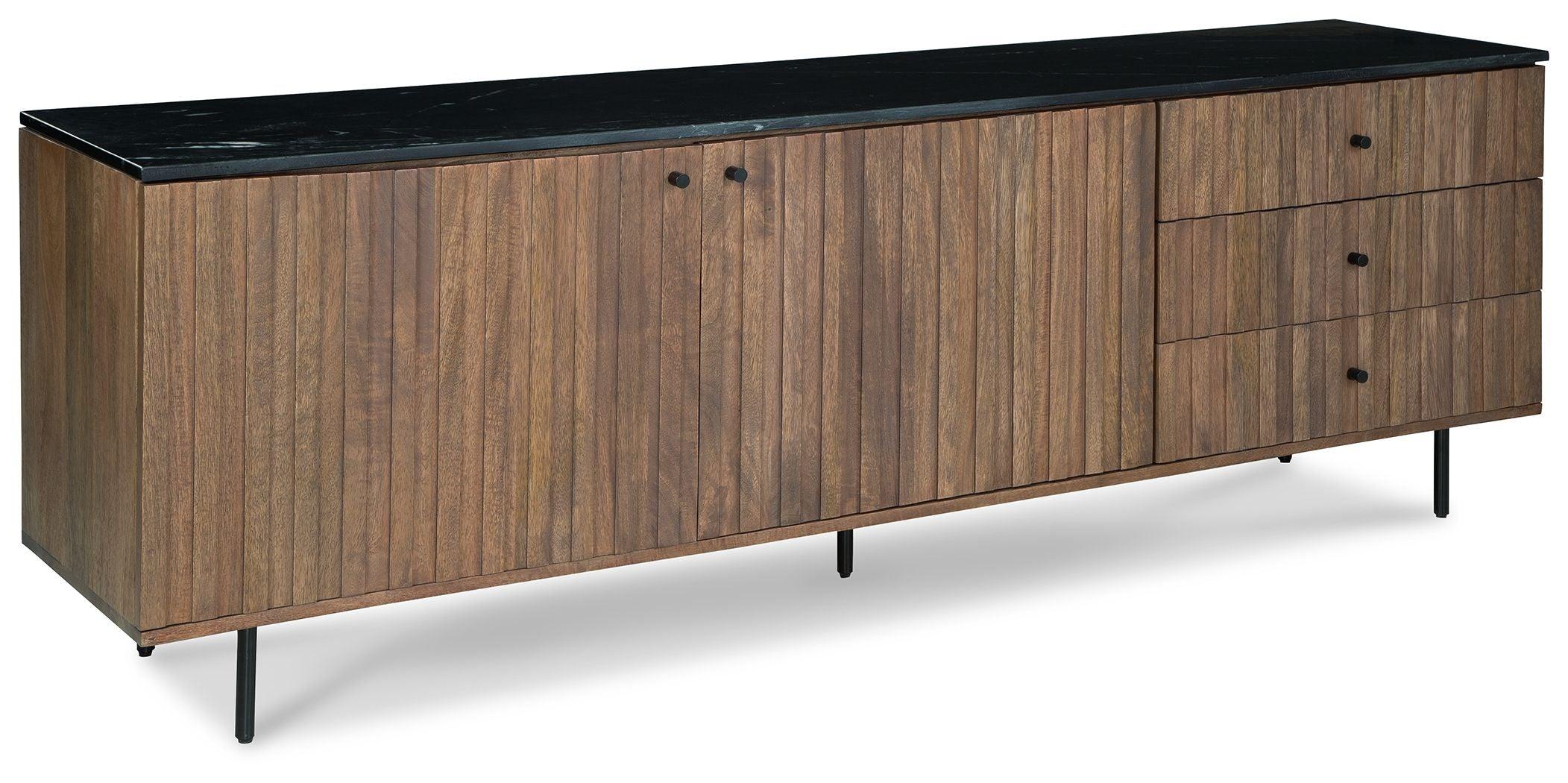 Signature Design by Ashley® - Barnford - Brown / Black - Accent Cabinet - 5th Avenue Furniture