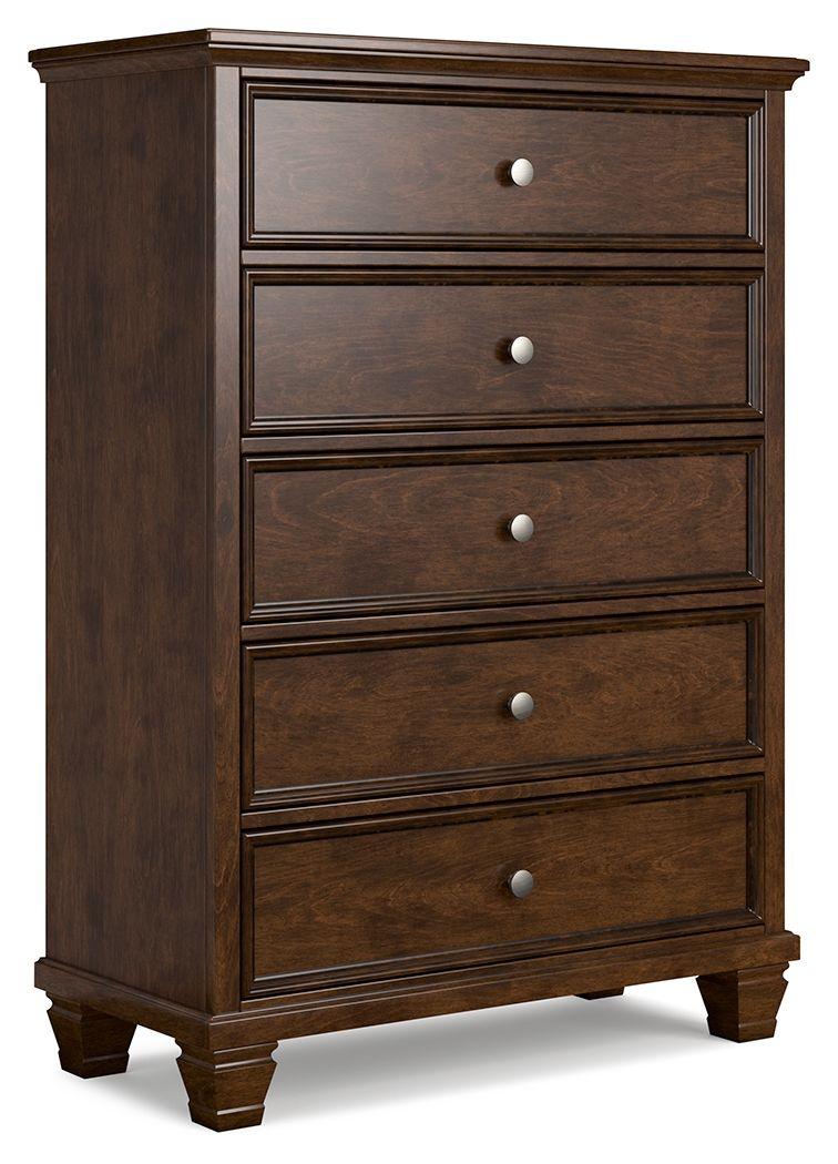 Signature Design by Ashley® - Danabrin - Brown - Five Drawer Chest - 5th Avenue Furniture