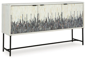 Signature Design by Ashley® - Freyton - White / Gray - Accent Cabinet - 5th Avenue Furniture
