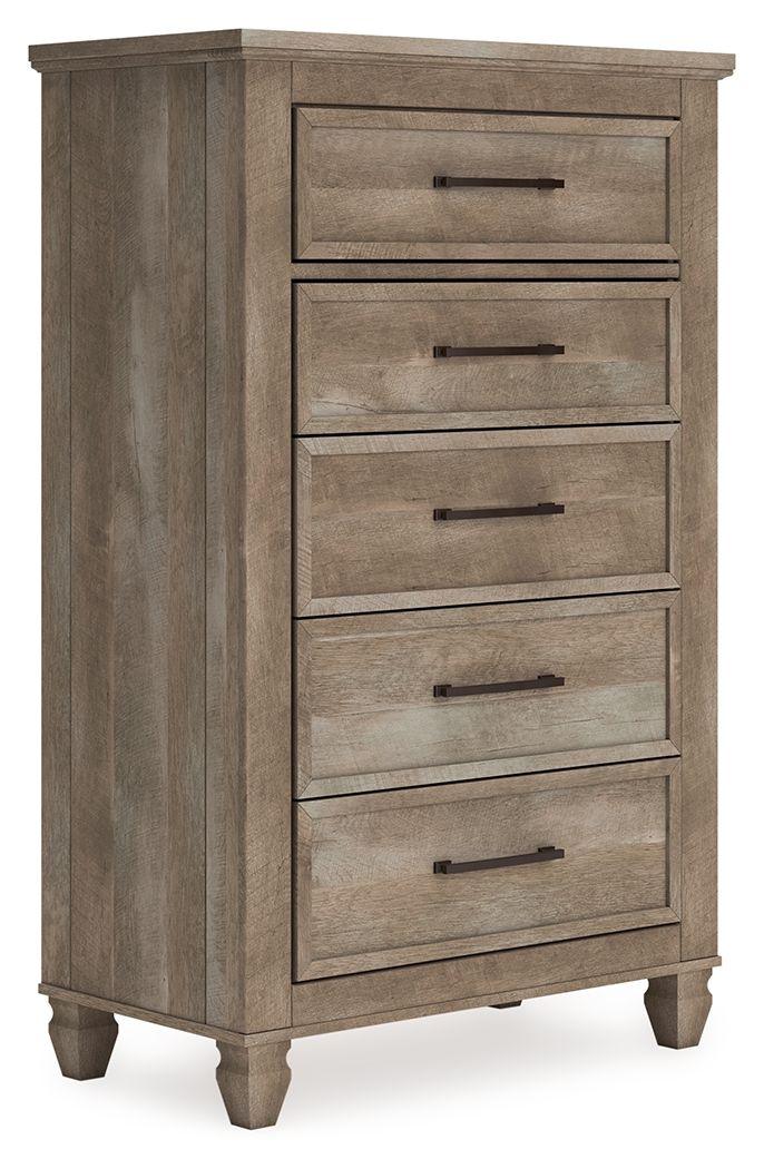 Signature Design by Ashley® - Yarbeck - Sand - Five Drawer Chest - 5th Avenue Furniture
