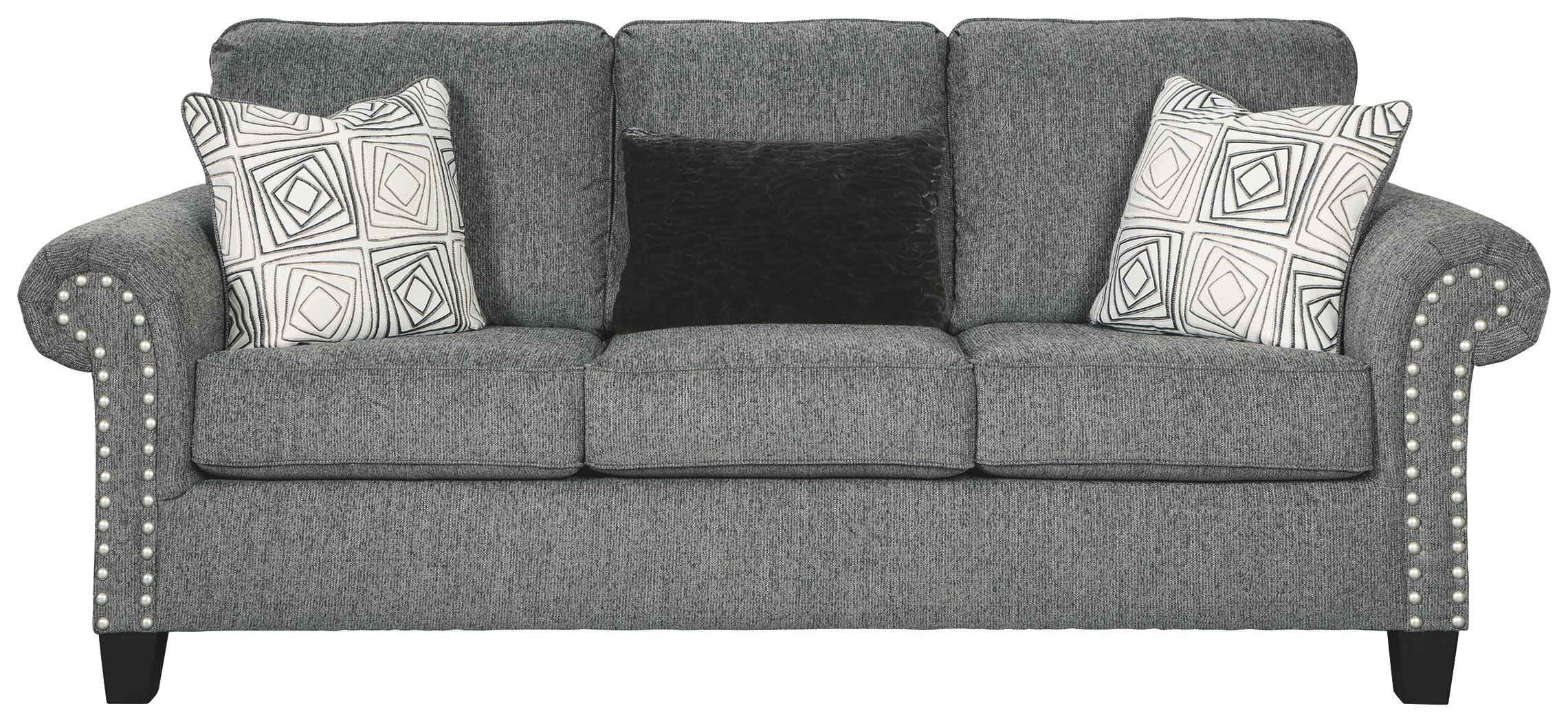 Ashley Furniture - Agleno - Charcoal - Sofa - 5th Avenue Furniture