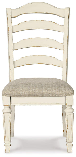 Ashley Furniture - Realyn - Chipped White - Dining Uph Side Chair (Set of 2) - Ladderback - 5th Avenue Furniture