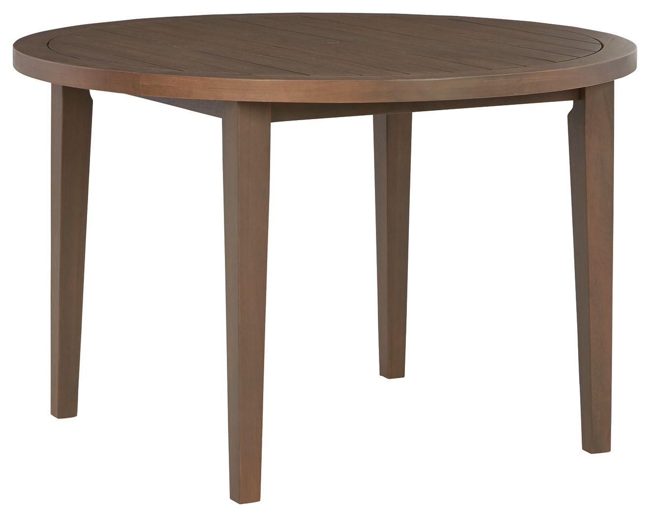 Signature Design by Ashley® - Germalia - Brown - Round Dining Table W/Umb Opt - 5th Avenue Furniture