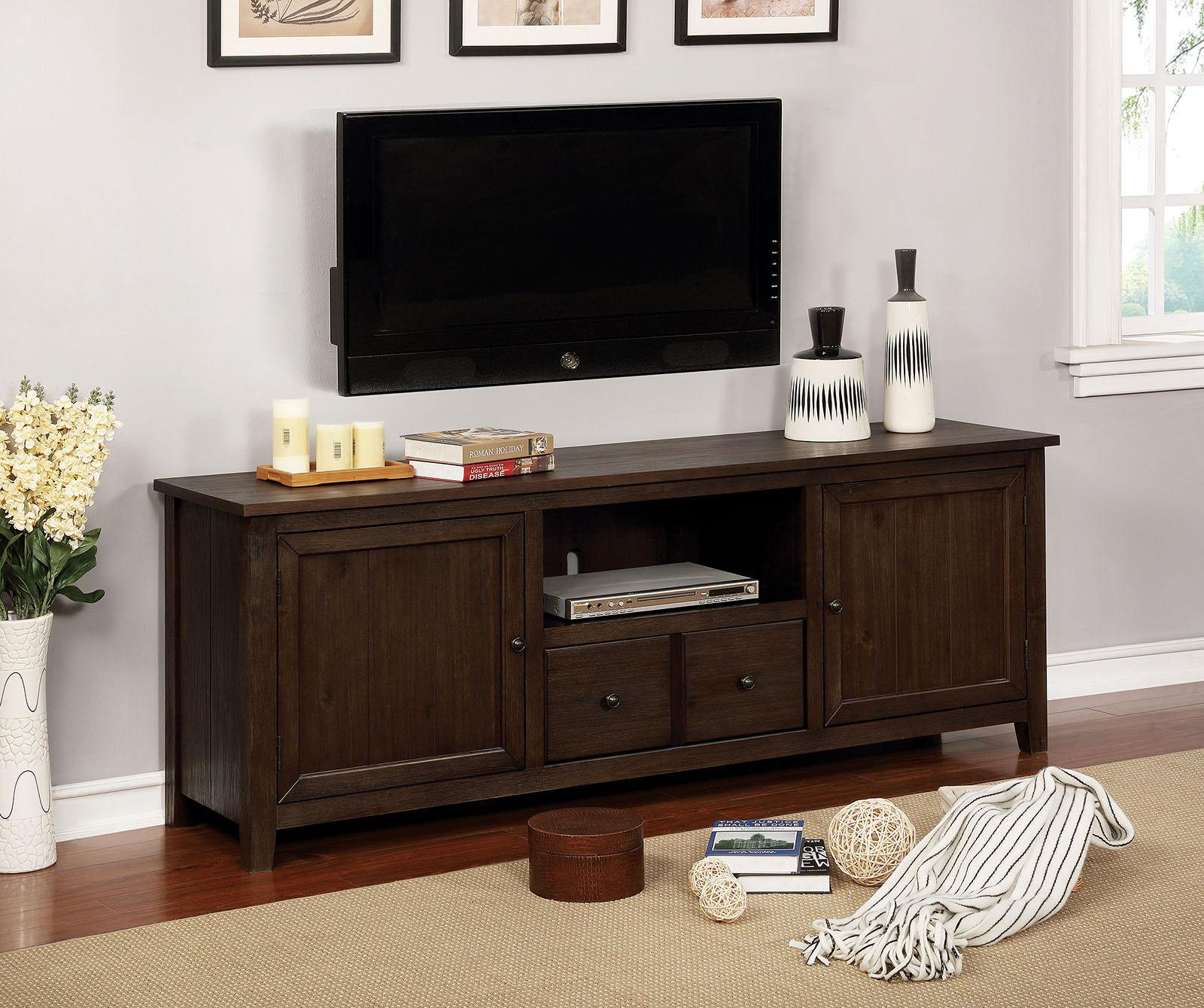 Furniture of America - Presho - TV Stand - Dark Oak - 5th Avenue Furniture
