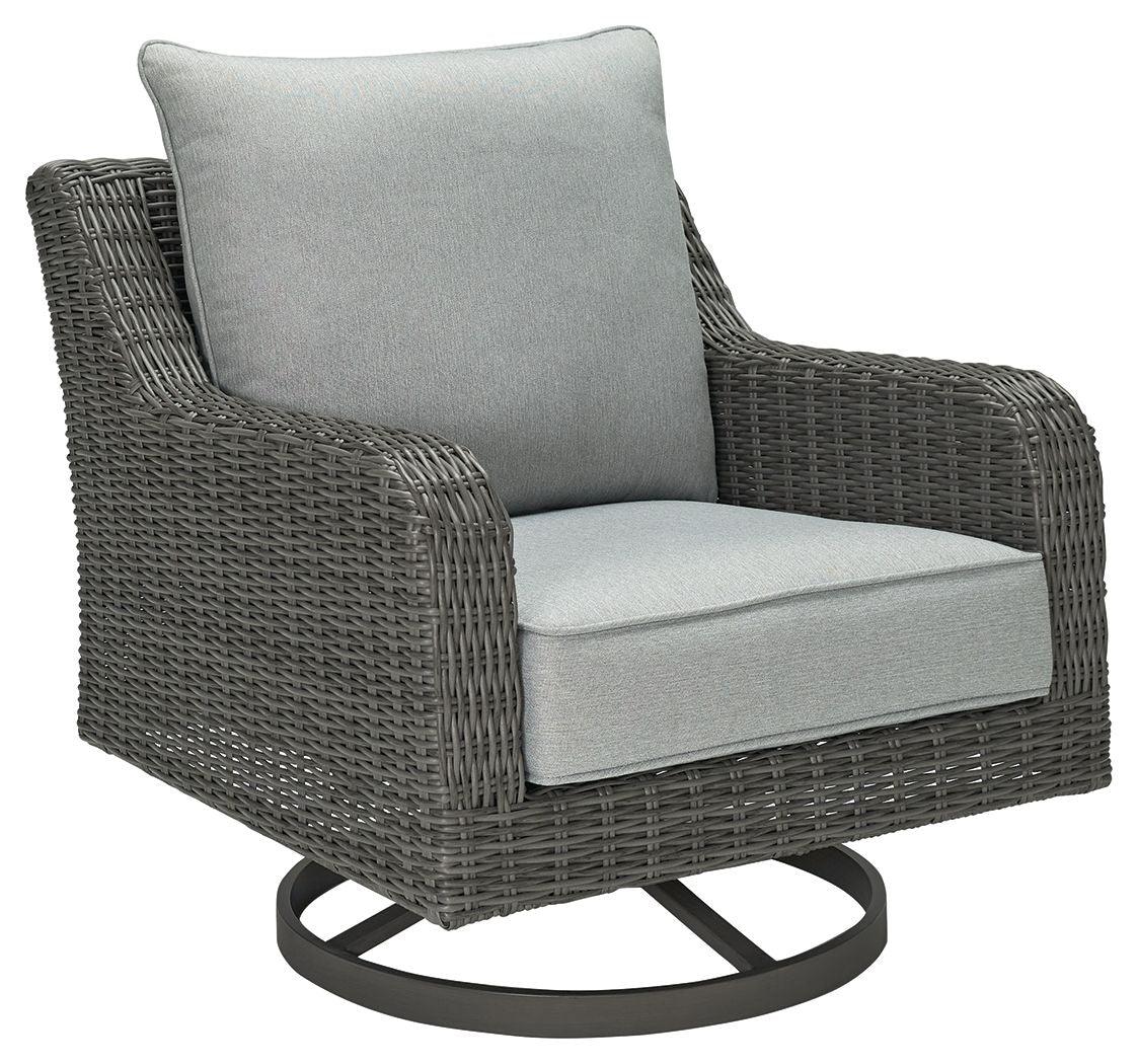 Signature Design by Ashley® - Elite Park - Gray - Swivel Lounge W/ Cushion - 5th Avenue Furniture