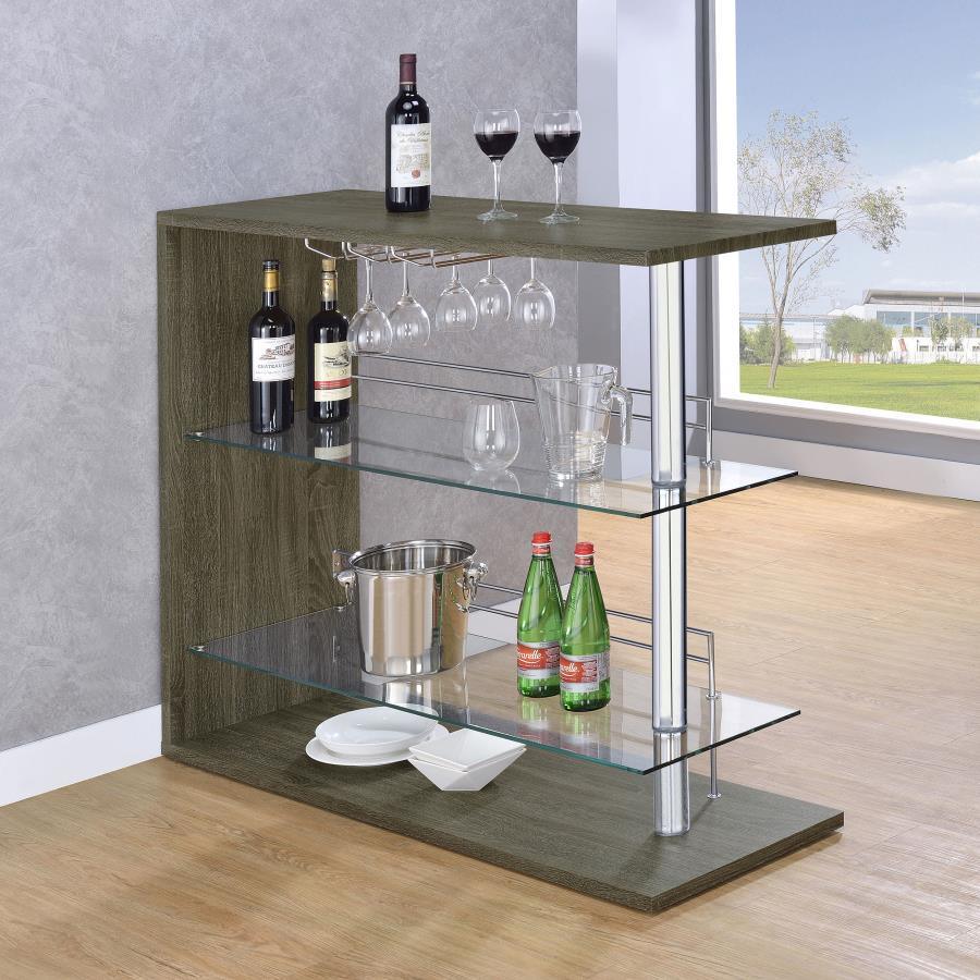 CoasterEssence - Prescott - Rectangular 2-shelf Bar Unit - 5th Avenue Furniture