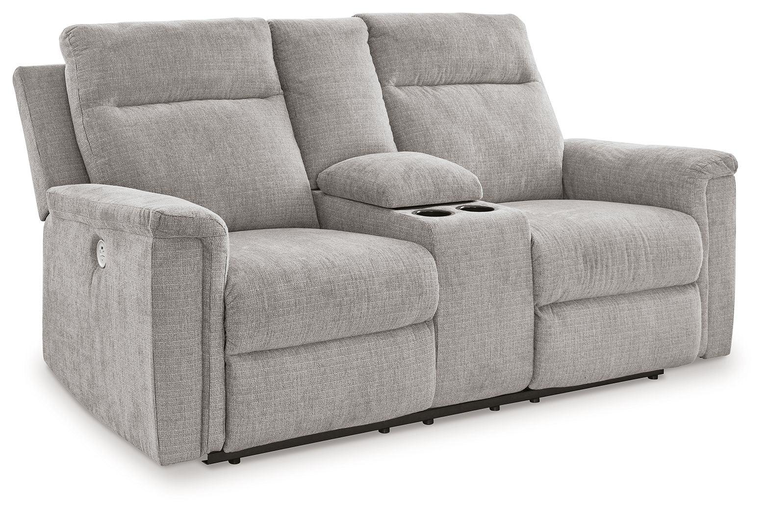 Signature Design by Ashley® - Barnsana - Dbl Power Reclining Loveseat With Console - 5th Avenue Furniture