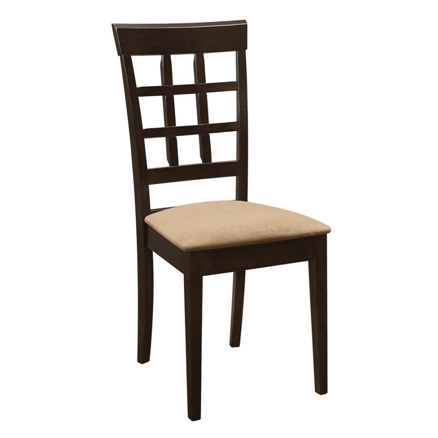 CoasterEveryday - Gabriel - Lattice Back Side Chairs (Set of 2) - Cappuccino And Tan - 5th Avenue Furniture