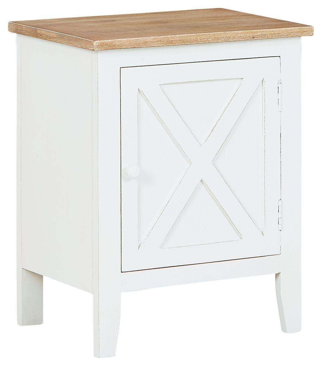 Ashley Furniture - Gylesburg - White / Brown - Accent Cabinet - 5th Avenue Furniture