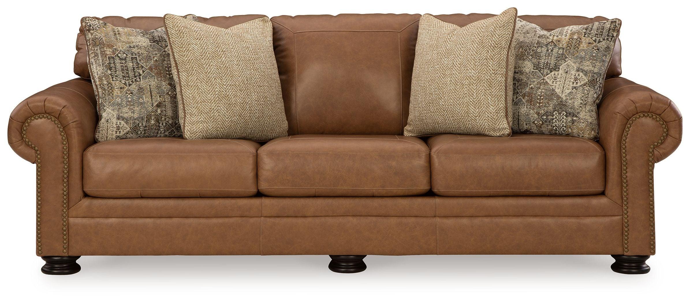 Signature Design by Ashley® - Carianna - Caramel - Queen Sofa Sleeper - 5th Avenue Furniture