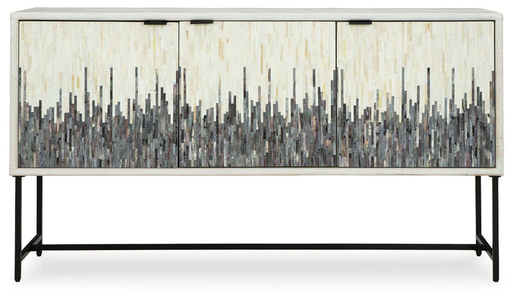 Signature Design by Ashley® - Freyton - White / Gray - Accent Cabinet - 5th Avenue Furniture