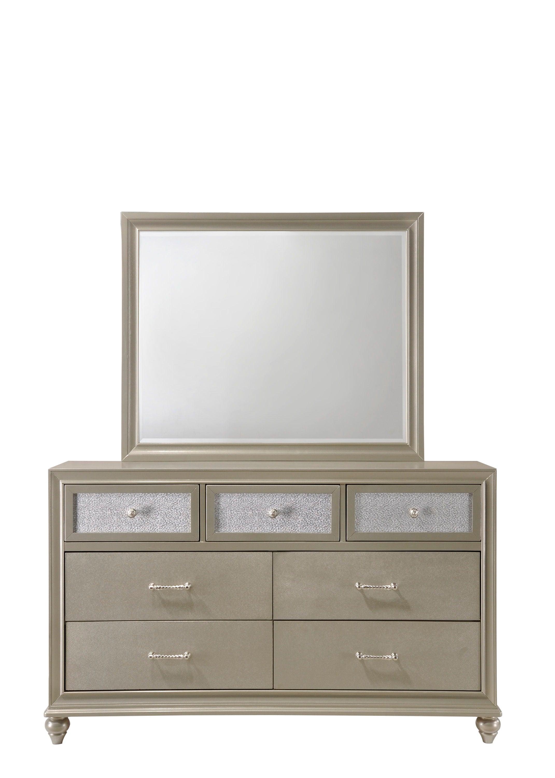 Crown Mark - Lila - Dresser, Mirror - 5th Avenue Furniture