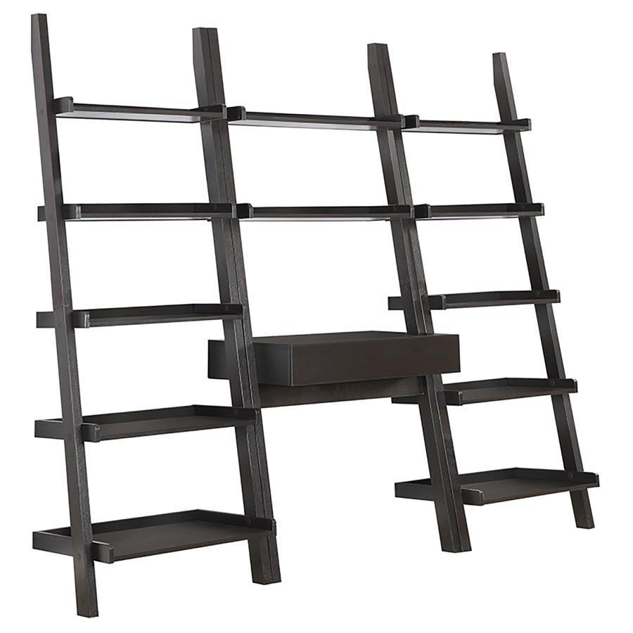 CoasterEveryday - Colella - 3 Piece 1-Drawer Ladder Desk Set - Cappuccino - 5th Avenue Furniture