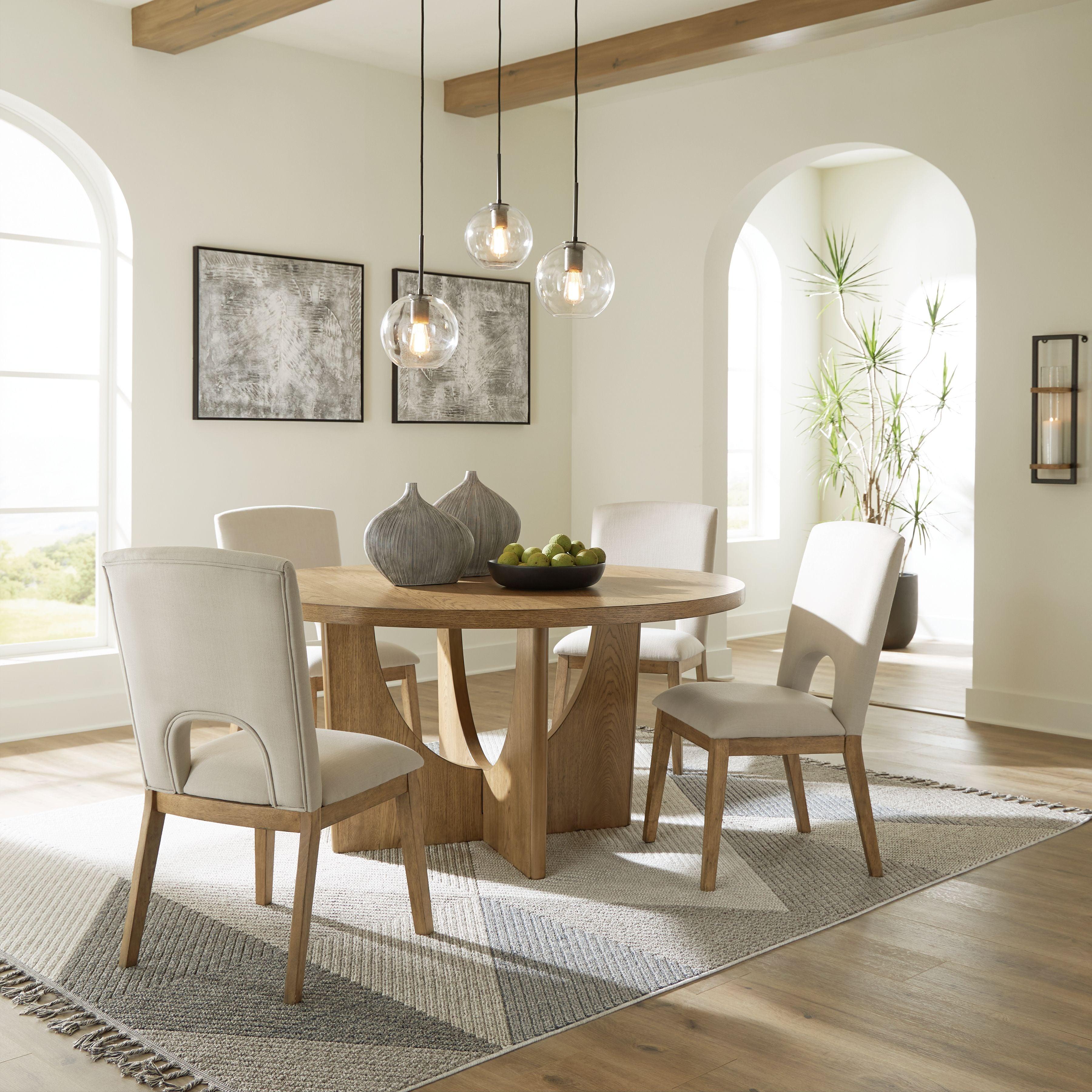 Signature Design by Ashley® - Dakmore - Brown - 5 Pc. - Dining Room Table, 4 Side Chairs - 5th Avenue Furniture