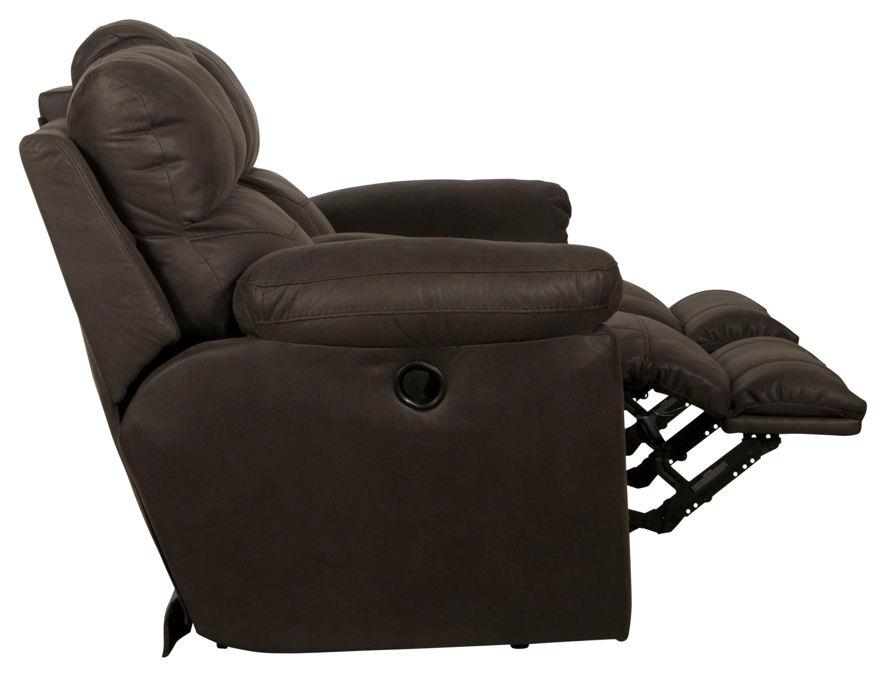 Catnapper - Atlas - Recliner Console Loveseat With Storage - Charcoal - 5th Avenue Furniture