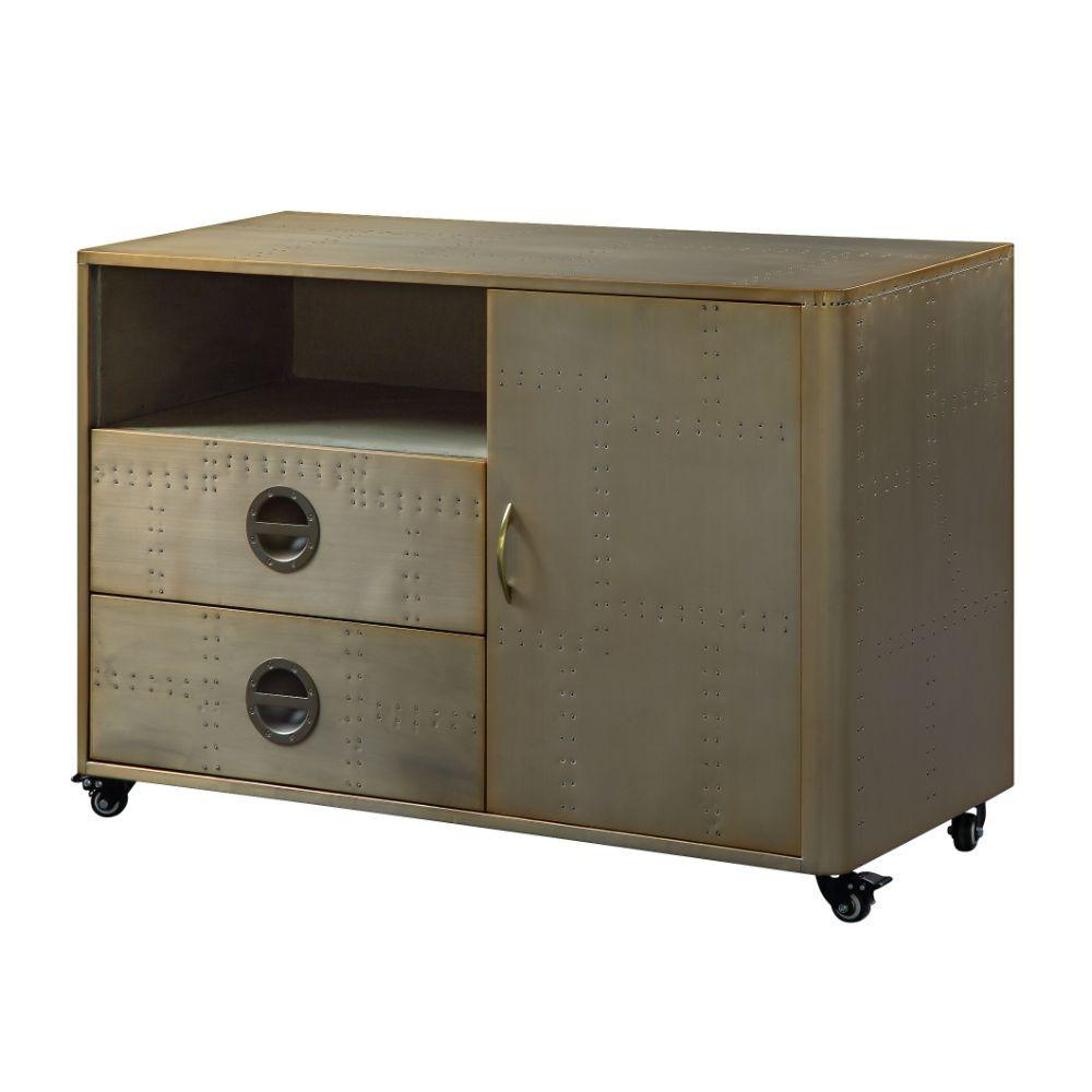 ACME - Jennavieve - Cabinet - Gold Aluminum - 5th Avenue Furniture