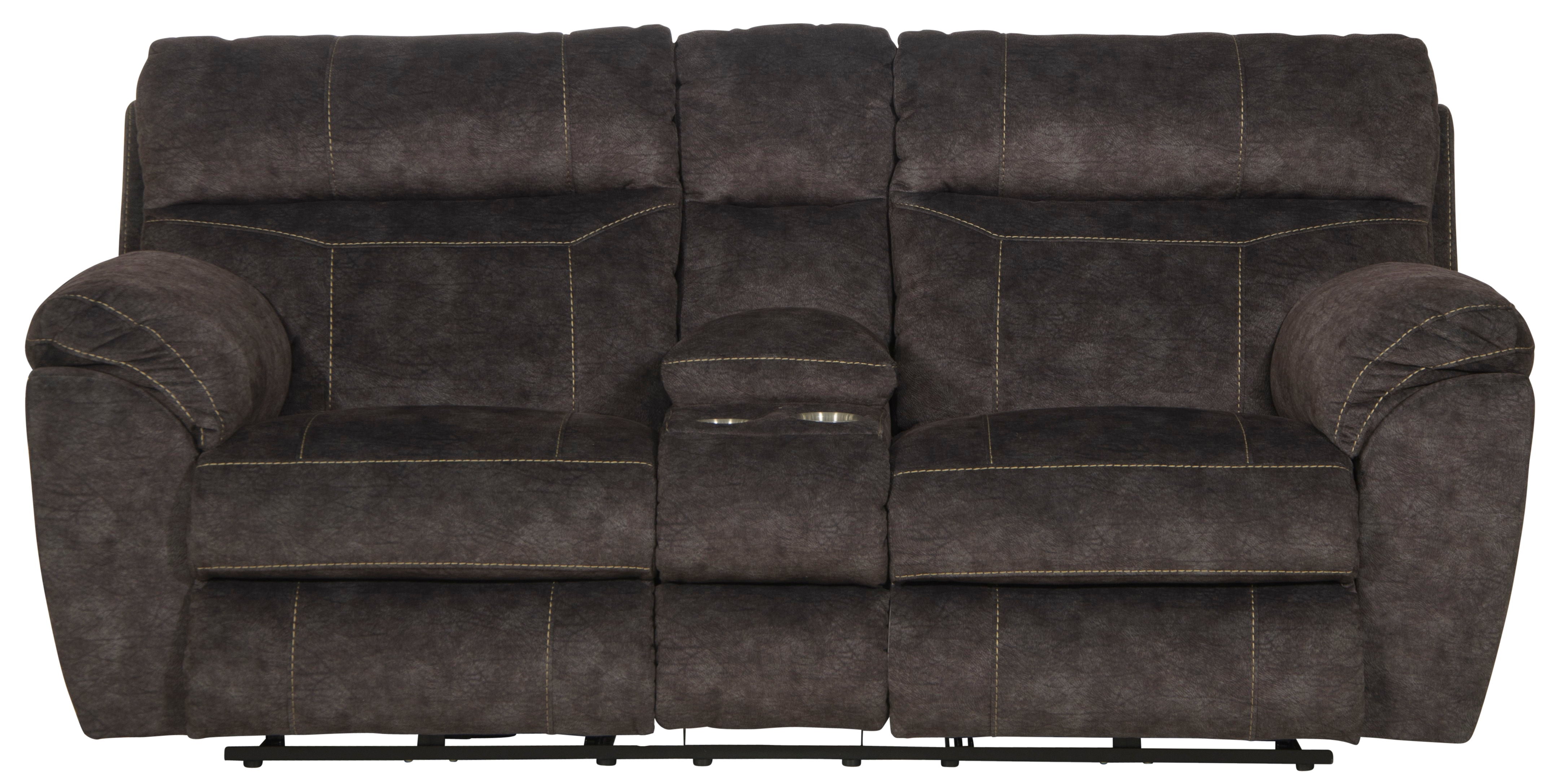 Sedona - Power Headrest Lay Flat Reclining Console Loveseat With Storage & Cupholders - 5th Avenue Furniture