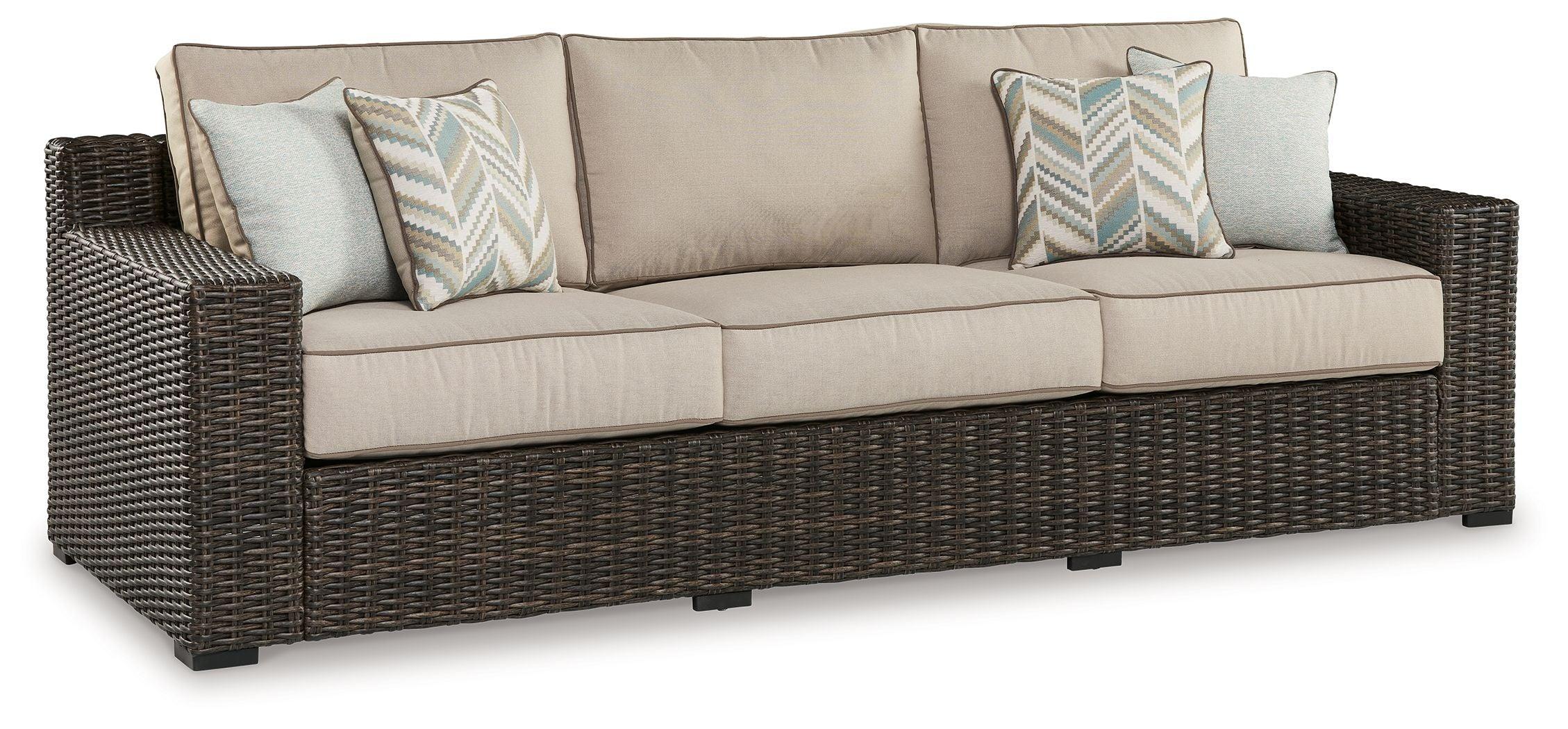 Signature Design by Ashley® - Coastline Bay - Brown - Sofa With Cushion - 5th Avenue Furniture