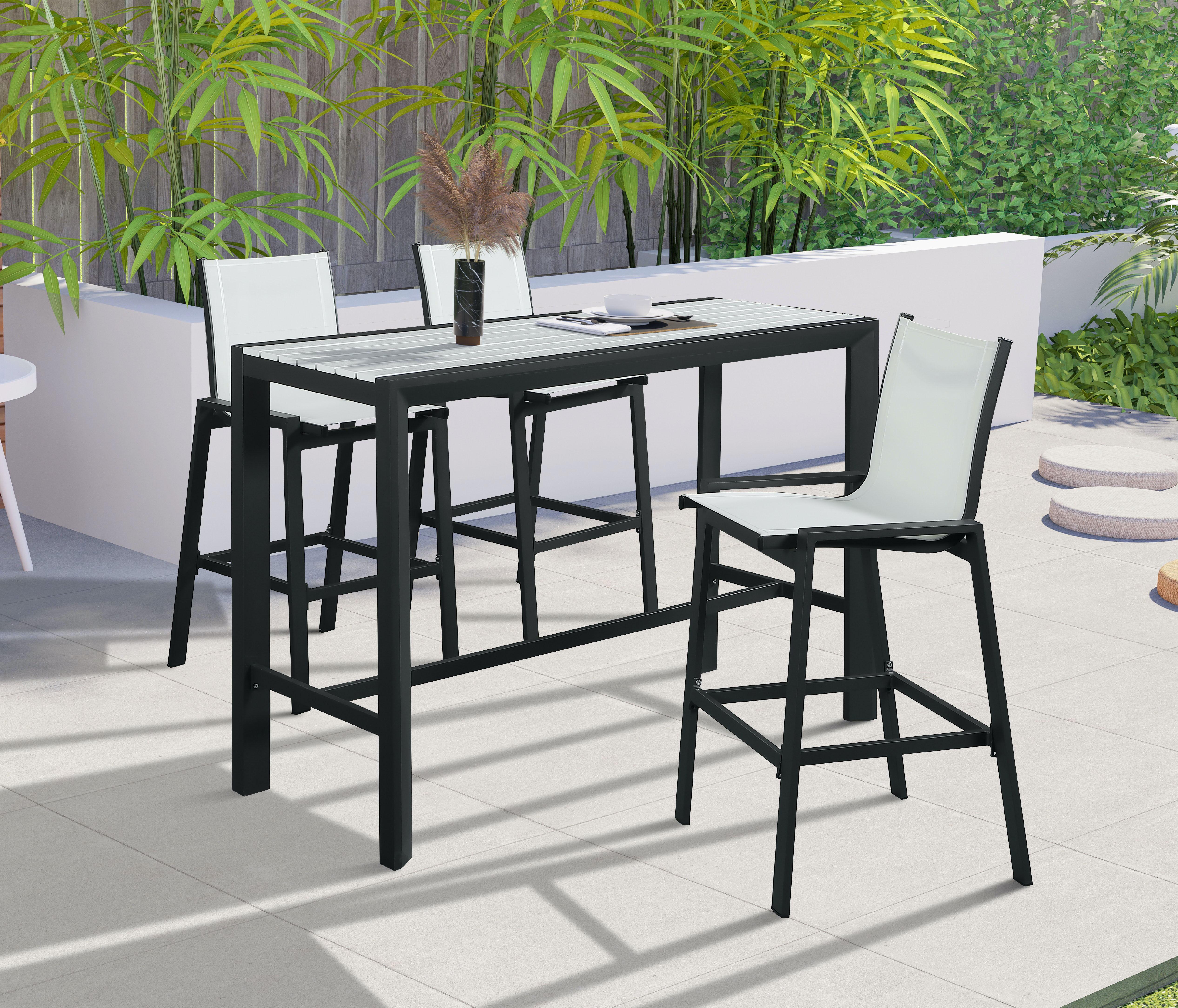 Meridian Furniture - Nizuc - Outdoor Patio Rectangle Bar Table - 5th Avenue Furniture