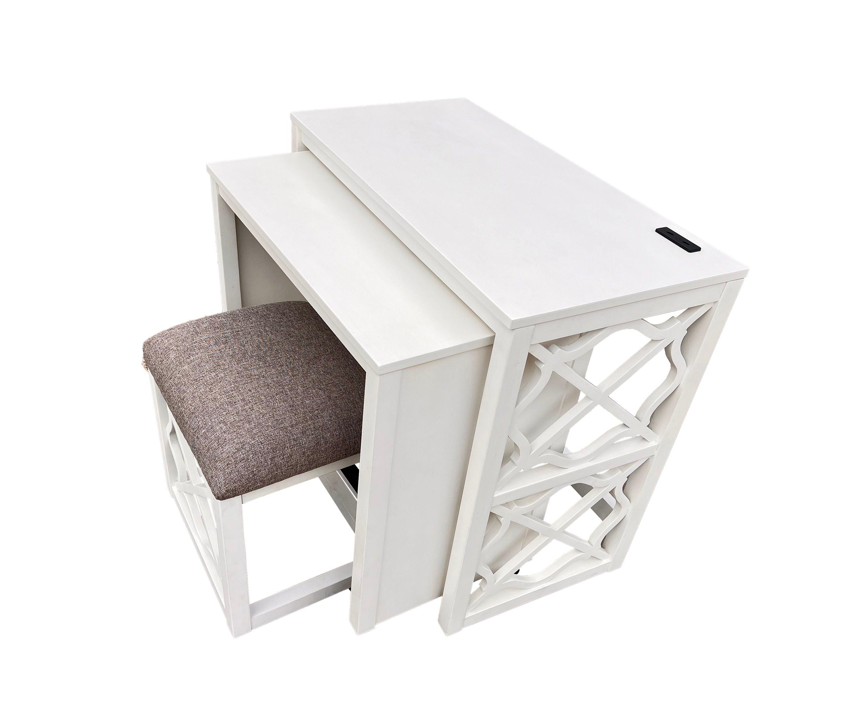 Crown Mark - Emma - Nesting Desk - White - 5th Avenue Furniture