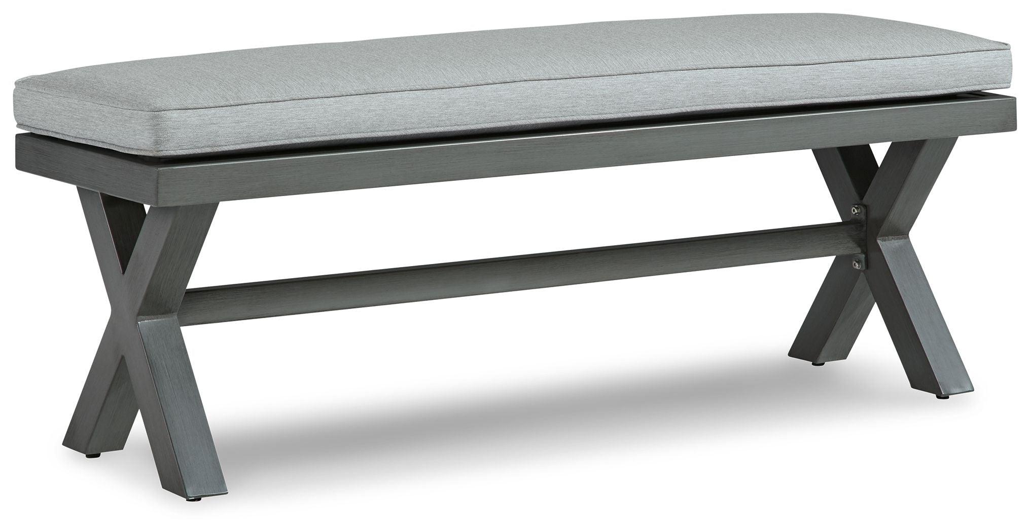Signature Design by Ashley® - Elite Park - Gray - Bench With Cushion - 5th Avenue Furniture