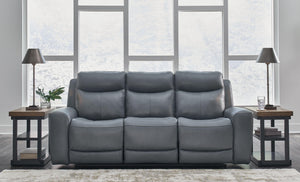 Signature Design by Ashley® - Mindanao - Steel - 2 Pc. - Power Reclining Sofa, Power Reclining Loveseat With Console - 5th Avenue Furniture