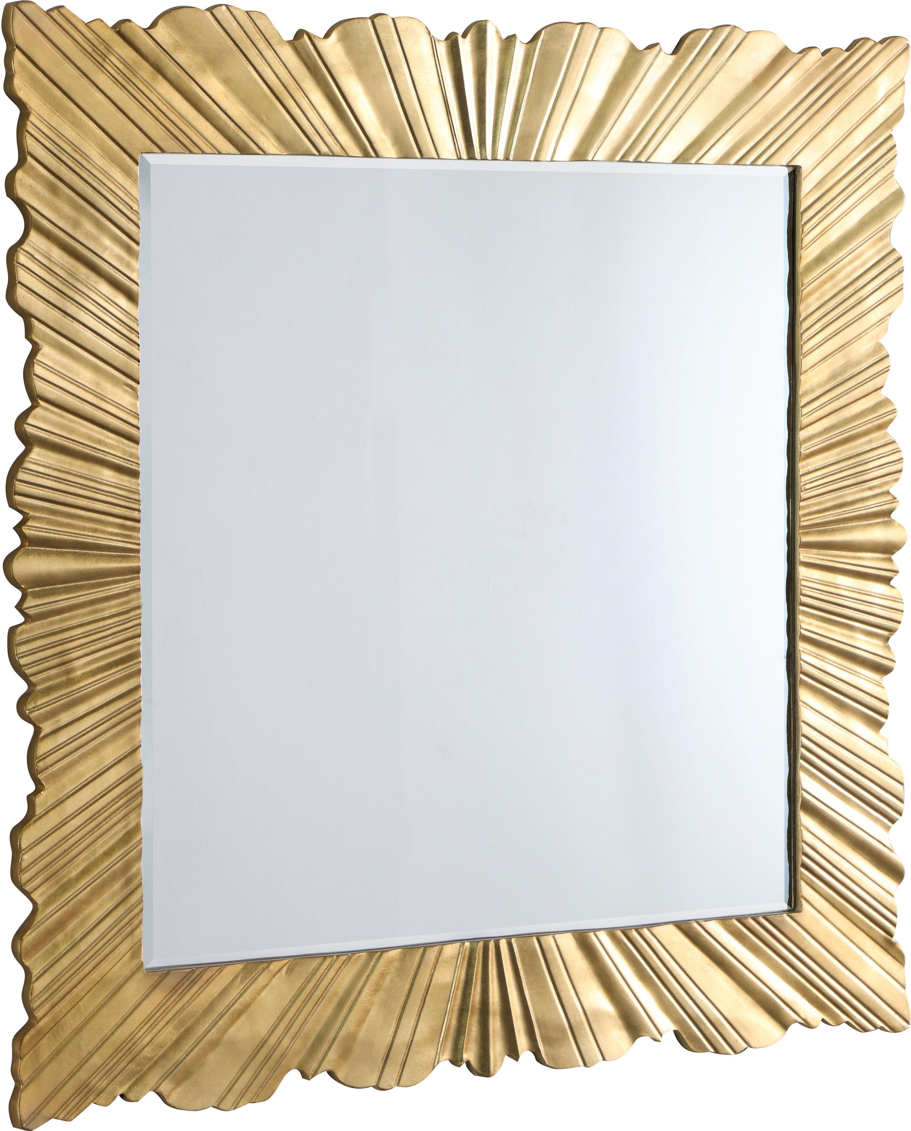 Meridian Furniture - Golda - Leaf Mirror - Gold - 5th Avenue Furniture