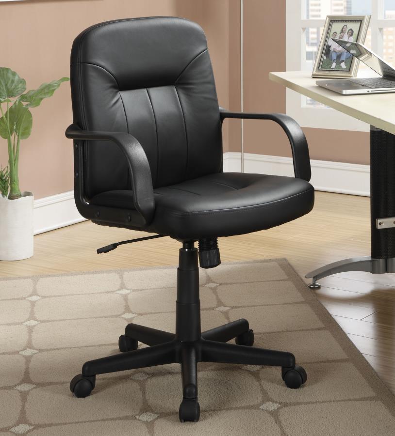 CoasterEveryday - Minato - Adjustable Height Office Chair - Black - 5th Avenue Furniture