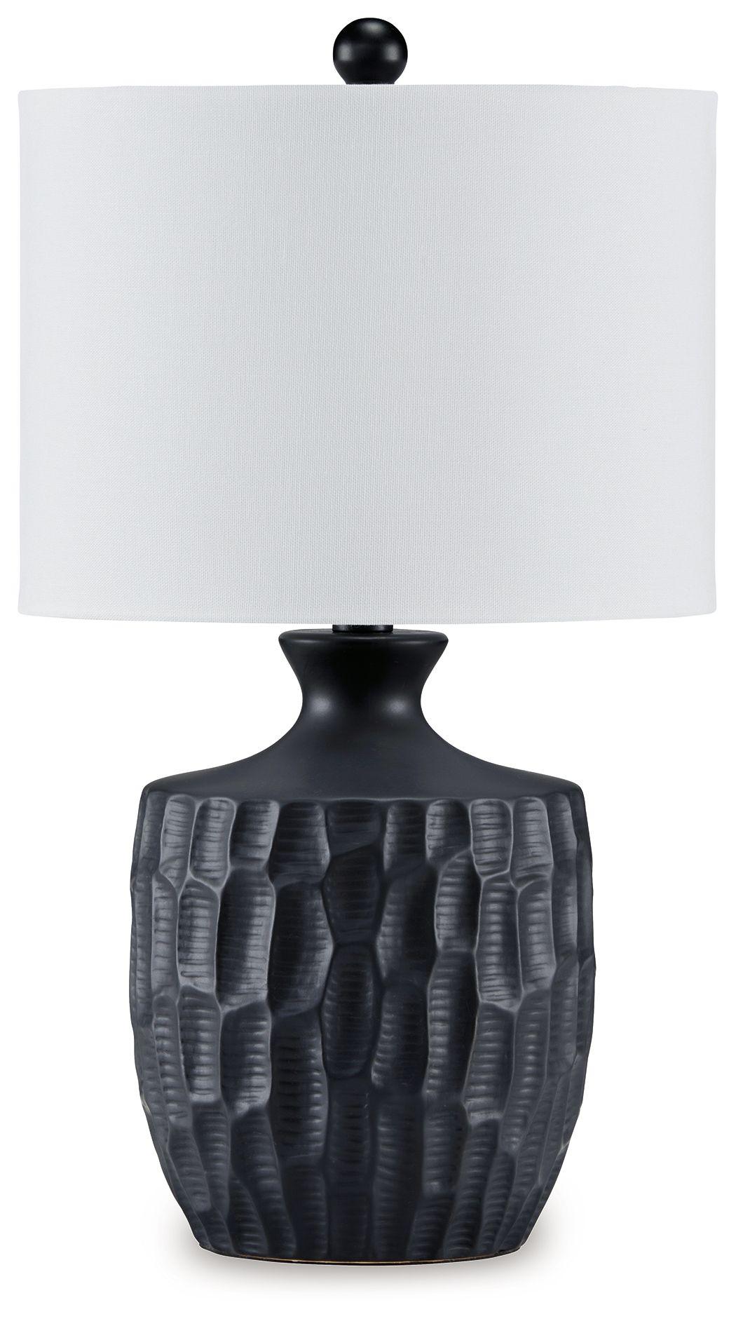 Signature Design by Ashley® - Ellisley - Black - Ceramic Table Lamp - 5th Avenue Furniture