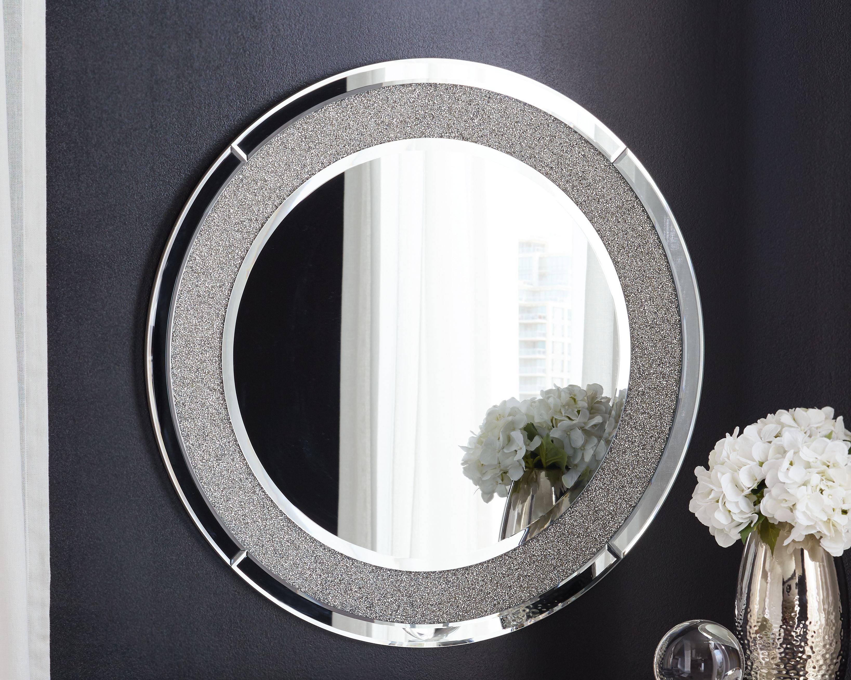 Ashley Furniture - Kingsleigh - Metallic - Accent Mirror - Round - 5th Avenue Furniture