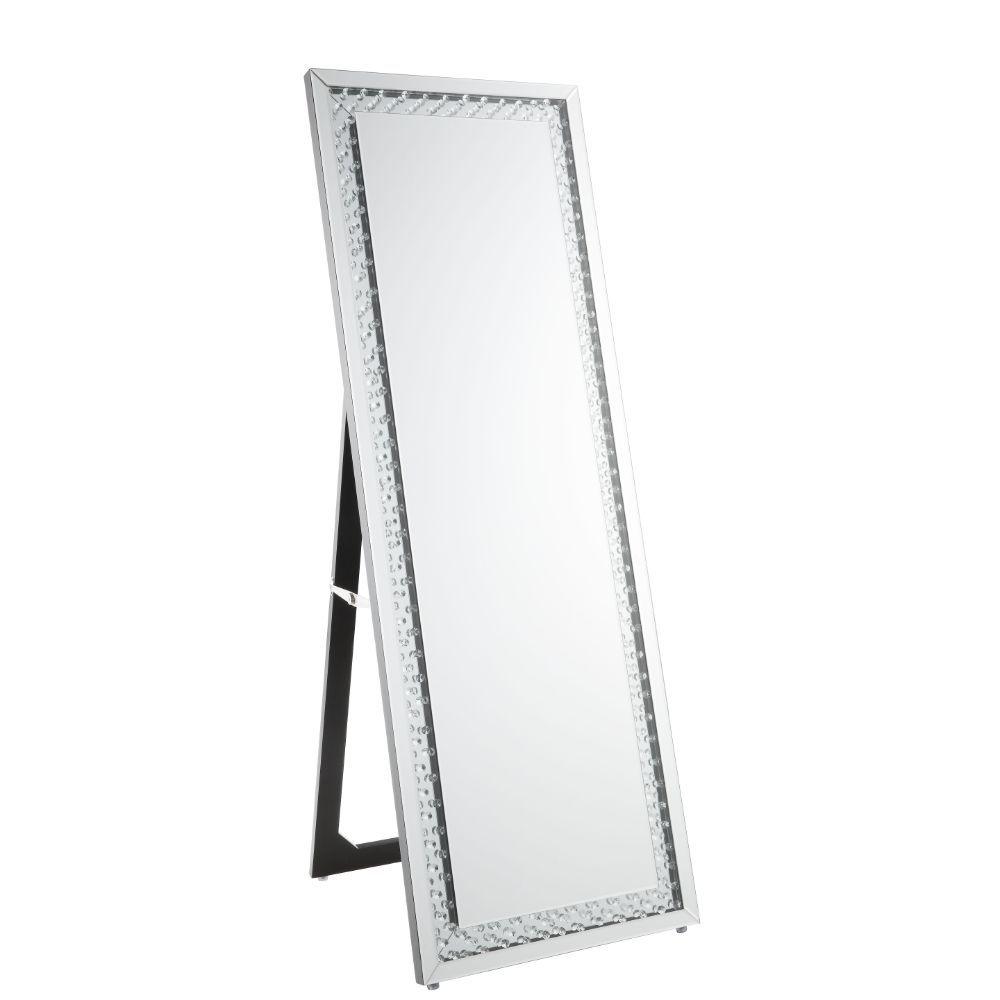 ACME - Nysa - Accent Mirror - Mirrored & Faux Crystals - 5th Avenue Furniture