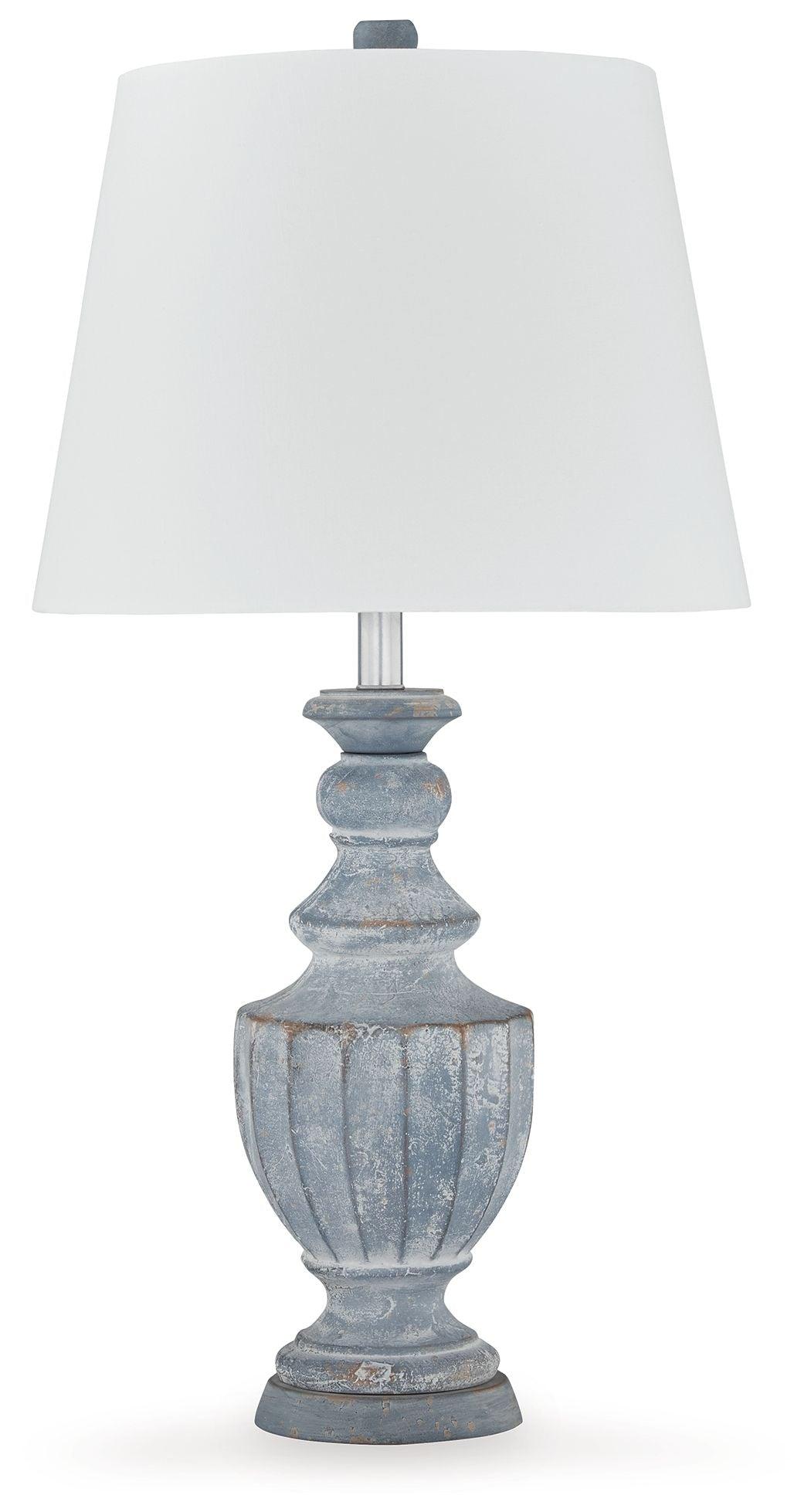Signature Design by Ashley® - Cylerick - Antique Blue - Terracotta Table Lamp - 5th Avenue Furniture