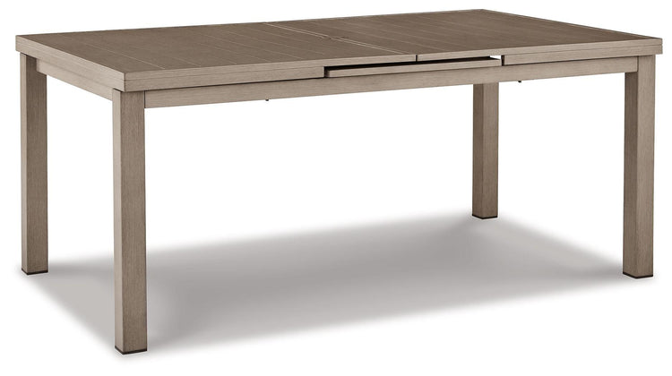 Signature Design by Ashley® - Beach Front - Beige - Rect Dining Room Ext Table - 5th Avenue Furniture